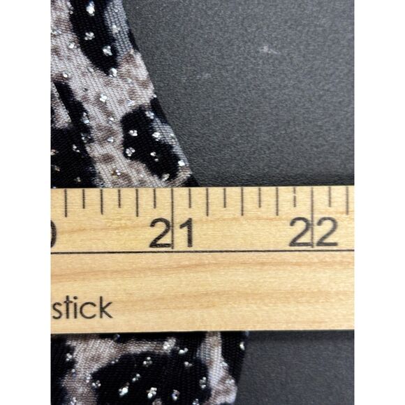 Alex Evenings Shimmer Jacket Animal Print Leopard Mandarin Zip‎ Diamond Pull - Picture 9 of 12